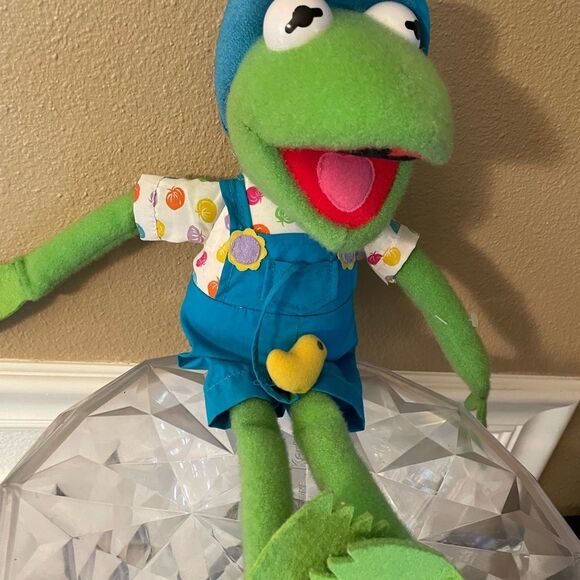 1993 Kermit The Frog Spring Duckie 18 inch Plush Frog - Picture 2 of 16